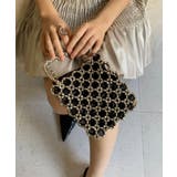 シルバー | ビーズデザインミニバッグ / ハンドメイドパーティーバッグ | HOOK