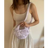 2WAY フリフリ手編み巾着ハンドバッグ /ショルダーバッグ | HOOK | 詳細画像2 