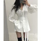 ホワイト | 在庫限り新作 ショーツ付きセクシーシャツワンピース 韓国ファッション | aimoha 