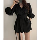 ブラック | 在庫限り新作 ショーツ付きセクシーシャツワンピース 韓国ファッション | aimoha 