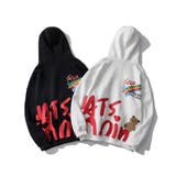 オーバーサイズ 裏起毛 ペイントプリントパーカー | HOOK | 詳細画像1