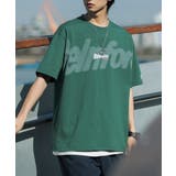 グリーン | HOOK ストリートビッグ英字プリント半袖TEE カジュアル | HOOK