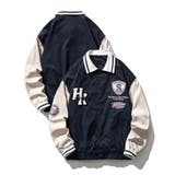 ネイビー | HOOK original アメカジワッペン付きコーチジャケット | HOOK