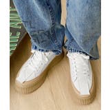 シンプルきれいめ個性派厚底スニーカー | aimoha men | 詳細画像11