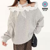 HOOK for girls フリルネック ガーリースウェット | HOOK | 詳細画像1 