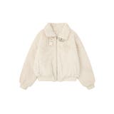ライトベージュ | ジップアップボアジャケット | HOOK