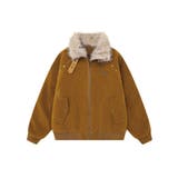ブラウン | フェイクムートンジップアップジャケット | HOOK