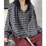 チェック柄フーディシャツ | aimoha  | 詳細画像10 