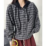 チェック柄フーディシャツ | aimoha  | 詳細画像11 