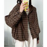 チェック柄フーディシャツ | aimoha  | 詳細画像2 