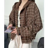 チェック柄フーディシャツ | aimoha  | 詳細画像4 