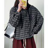 チェック柄フーディシャツ | aimoha  | 詳細画像8 