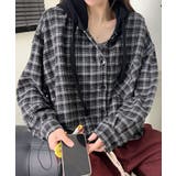 チェック柄フーディシャツ | aimoha  | 詳細画像9 