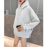 杢グレー | ロゴ刺繍パーカー | aimoha 