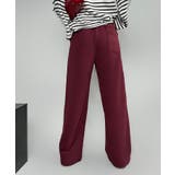 ワインレッド | 裏起毛ワイドレッグスウェットパンツ【AW】 | aimoha 