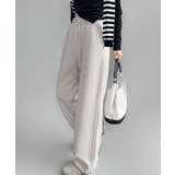 オフホワイト | 裏起毛ワイドレッグスウェットパンツ【AW】 | aimoha 