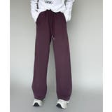 パープル | 裏起毛ワイドレッグスウェットパンツ【AW】 | aimoha 