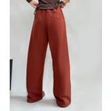 オレンジ | 裏起毛ワイドレッグスウェットパンツ【AW】 | aimoha 