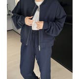 ネイビー | 裏起毛ボンバージャケット【AW】 | aimoha