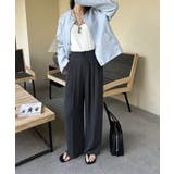 ストレート タック ワイドパンツ | aimoha | 詳細画像3