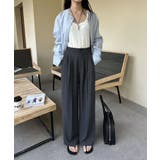 ストレート タック ワイドパンツ | aimoha | 詳細画像4