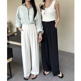 ストレート タック ワイドパンツ | aimoha | 詳細画像11