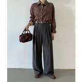 ストレート ダブルタック ワイドパンツ | aimoha | 詳細画像3