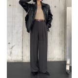 ストレート ダブルタック ワイドパンツ | aimoha | 詳細画像2