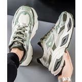 グリーン | 厚底ダッドスニーカー | aimoha