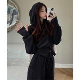 ショート丈ジップパーカー&イージーパンツ セットアップ | aimoha | 詳細画像5