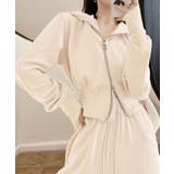 ショート丈ジップパーカー&イージーパンツ セットアップ | aimoha | 詳細画像3