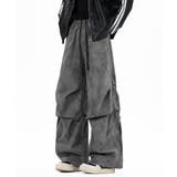 ダークグレー | タイダイ加工風 ワイドカーゴパンツ Tie | aimoha 