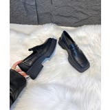 スクエアトゥ 厚底ローファー | aimoha  | 詳細画像6 