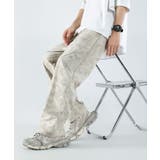 カモフラージュ柄プリントワイドパンツ Camouflage print | aimoha men | 詳細画像1