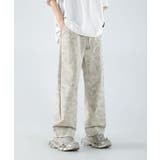 カモフラージュ柄プリントワイドパンツ Camouflage print | aimoha men | 詳細画像11