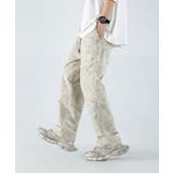 カモフラージュ柄プリントワイドパンツ Camouflage print | aimoha men | 詳細画像7