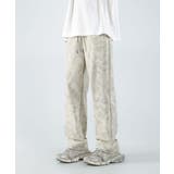 ベージュ | カモフラージュ柄プリントワイドパンツ Camouflage print | aimoha men