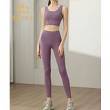 ヨガウェアタンクトップ+ハイウエストレギンス 上下セットアップ | aimoha | 詳細画像1