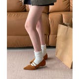 ストラップデザインポインテッドトゥフラットシューズ | aimoha  | 詳細画像3 