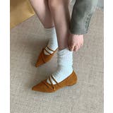 ストラップデザインポインテッドトゥフラットシューズ | aimoha  | 詳細画像2 