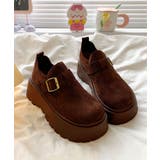 ブラウン | スエード調6cm厚底シューズ | aimoha 