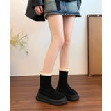 厚底ショートムートンブーツ | aimoha  | 詳細画像12 