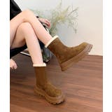 厚底ショートムートンブーツ | aimoha  | 詳細画像3 