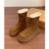 厚底ショートムートンブーツ | aimoha  | 詳細画像2 