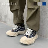 デニム厚底スニーカー/Denim platform sneakers | aimoha | 詳細画像1