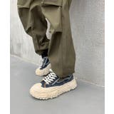 デニム厚底スニーカー/Denim platform sneakers | aimoha | 詳細画像2