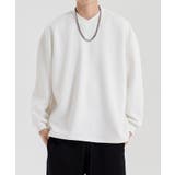 ホワイト | ドロップショルダークルースウェット Drop shoulder | aimoha 