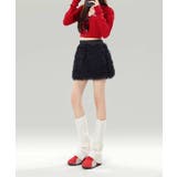 ブラック | ふわふわチュールミニスカート | HOOK
