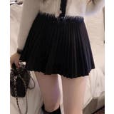 ブラック | 【HOOK】for girls ベルトリボン付きプリーツスカート | HOOK