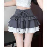 【HOOK】for girls レース切替フリルティアードミニスカート | HOOK | 詳細画像9 